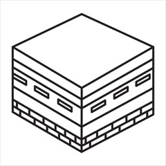 Ka'bah icon outline vector