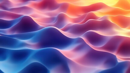 Obraz premium Colorful Wave Patterns in Soft Light for Abstract Background Use