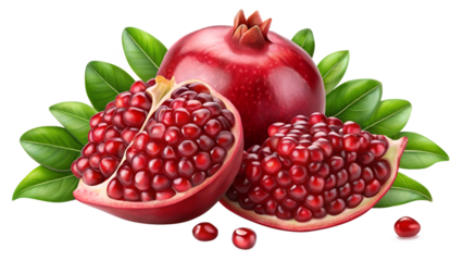 pomegranate seeds on backgr isolated on transparent background png