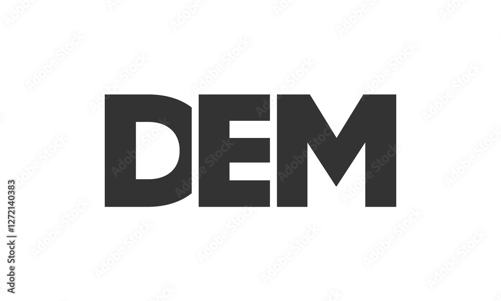 Fototapete dem logo design template with strong and modern bold text. initial based vector logotype featuring s