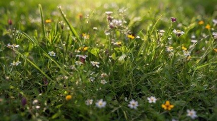 Spring wild flowers, meadow flowers, wild flowers. Spring early flowers