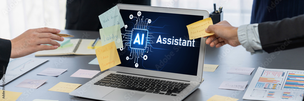 Poster generative ai virtual assistant tools for prompt engineer and user for ease of engage artificial int