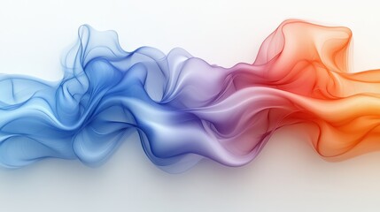 Colorful Flowing Waves of Blue and Red on Soft Background