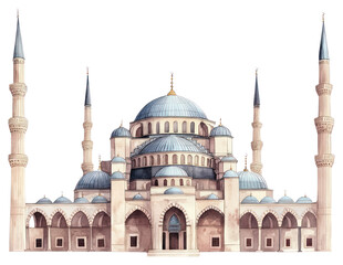 PNG The Blue Mosque mosque architecture illustration.