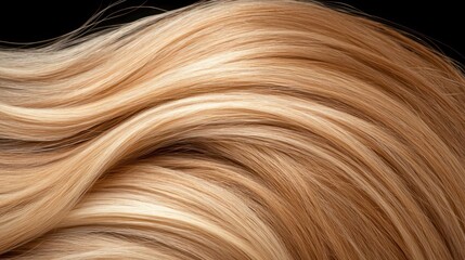 Naklejka premium Long Blonde Hair Waves Texture Beauty Glossy Style