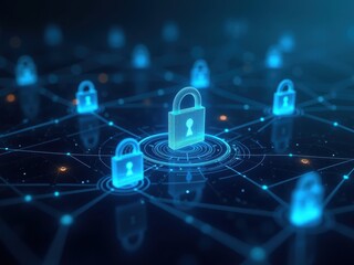 Obraz premium Innovative use of AI in cybersecurity enhances data protection and network security for businesses across diverse sectors globally