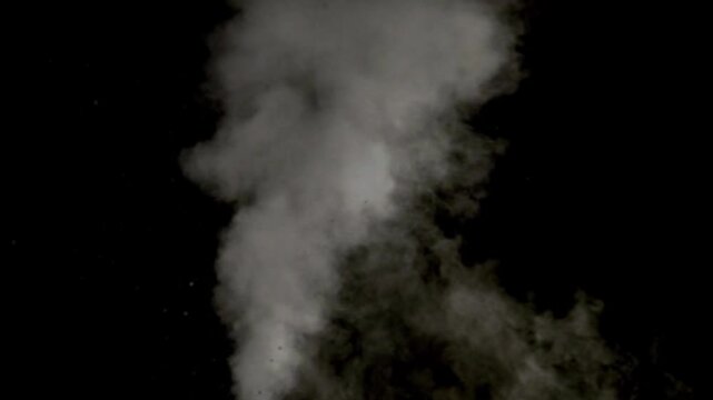 Dirt Charges and sparks for creative video with black png background.