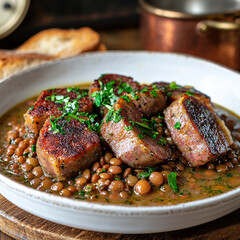 Petit sal&eacute; aux lentilles - IA Generated