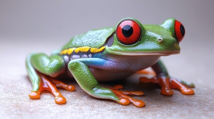 Obraz premium red eyed tree frog isolated