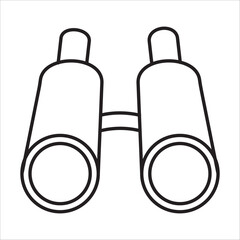 Binocular icon outline vector