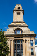 Dept W Building on Mile End Road in London, UK
