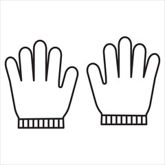 Fototapeta premium Gloves icon outline vector
