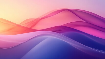 Fototapeta premium Serene Abstract Waves in Soft Pastel Hues at Sunset