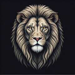 Obraz premium lion head vector
