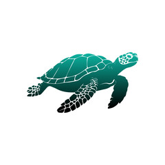 Sea turtle animal vector design