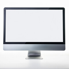 monitor grande pantalle en blanco, aislado, sobre fondo blanco, mockup