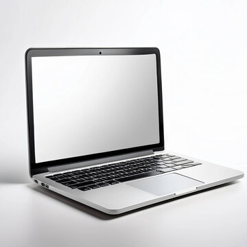 un monitor de computadora notebook con monitor pantalla en blanco, aislado, sobre fondo blanco