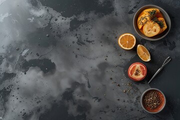 Charcoal Grey Surface for Vintage Retro Style Decor