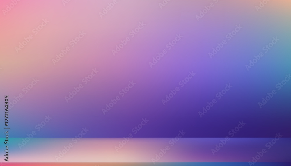 Poster blurred colour abstract background.studio display podium with pastel template.smooth iridescent colo