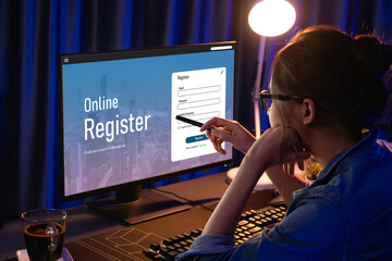 Online registration form for brisk form filling on the internet website