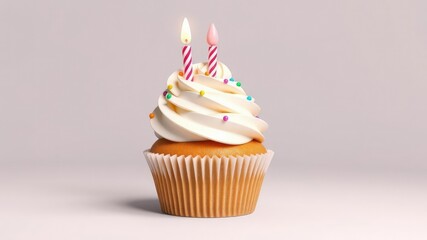 Generative AI Design for Customizable Birthday Cupcake, digital design, bespoke birthday cupcake