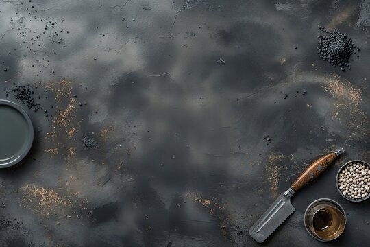 Charcoal Grey Vintage Surface for Retro Style Interiors