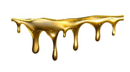 Gold paint dripping . Melting gold liquid. Fashion concept