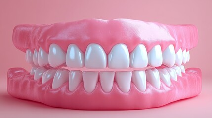 Fototapeta premium Step-by-Step 3D Dental Implant Illustration | Sequential Tooth Implant Process with Clear Labels & Neutral Background