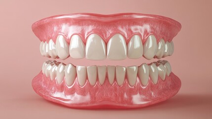 Obraz premium Step-by-Step 3D Dental Implant Illustration | Sequential Tooth Implant Process with Clear Labels & Neutral Background