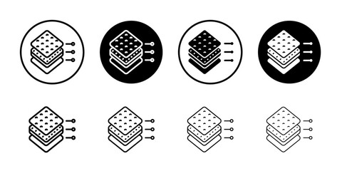 Latex mattress material icon Simple outline vector logo