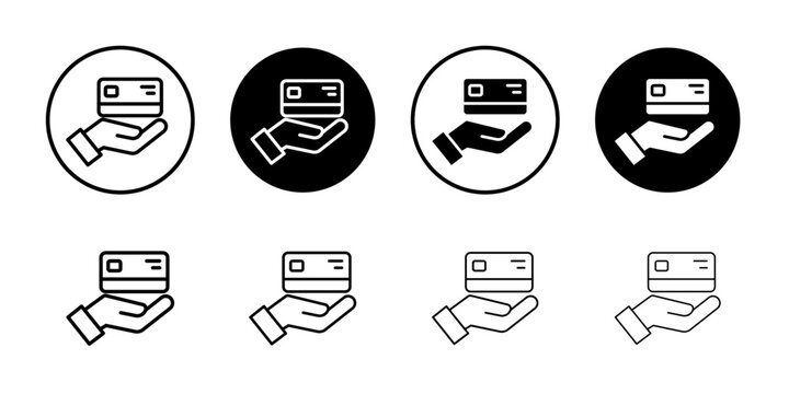 Payment method icon Simple outline vector logo