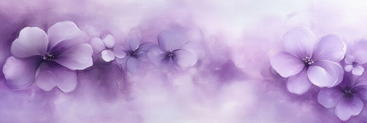 Soft Pastel Purple Blooms: Abstract Spring Floral Field Background for Serene Gardens