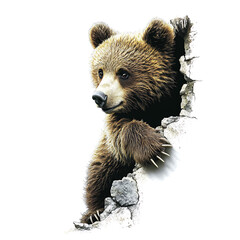 Obraz premium Animals, Nature, Art, Image, with White Background, for Printing Stickers, T-Shirt Print, Cap, Mug, Slipper, Mousepad