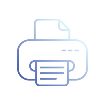 Print icon vector stock illustration