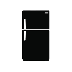 Refrigerator icon logo isolated on white background with Simple illustration of fridge vector icon for web design