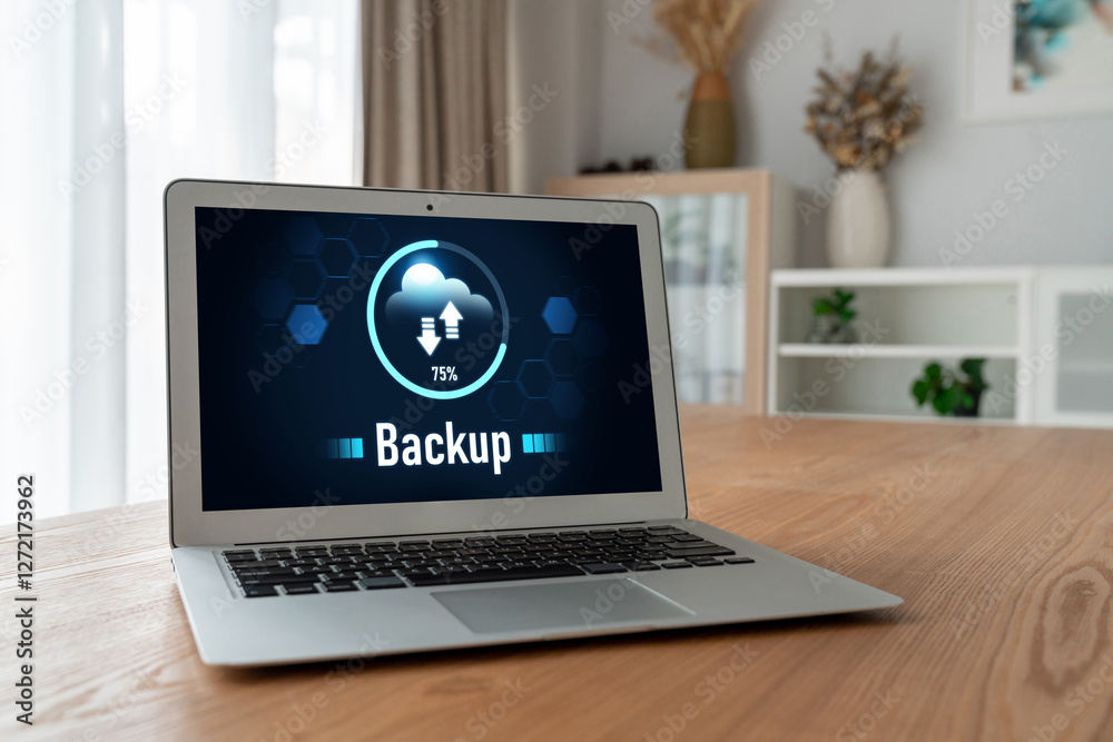Poster backup storage data internet technology business concept. database storage cloud technology file dat