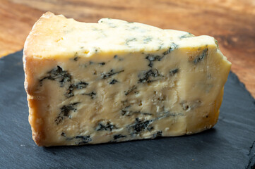 Cheese collection, English cow milk semi-soft, crumbly old stilton blue cheese