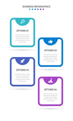 Obraz premium Vertical progress bar featuring 4 arrow-shaped elements, symbolizing the four stages of business strategy and progression. Clean timeline infographic design template. Vector for mobile presentation.