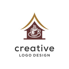 Hand Drawn Vintage Coffee Shop Design Illustration, Design Vector