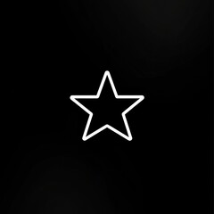 Obraz premium Minimalist Star Outline Design: Essential Icon for Ratings and Favorites
