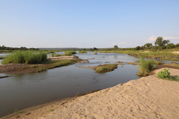 Krüger Park - Afrikanischer Busch - Olifants River/ Kruger Park - African bush - Olifants River/