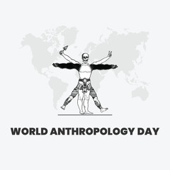 World anthropology day Background Template design for Poster or Banner