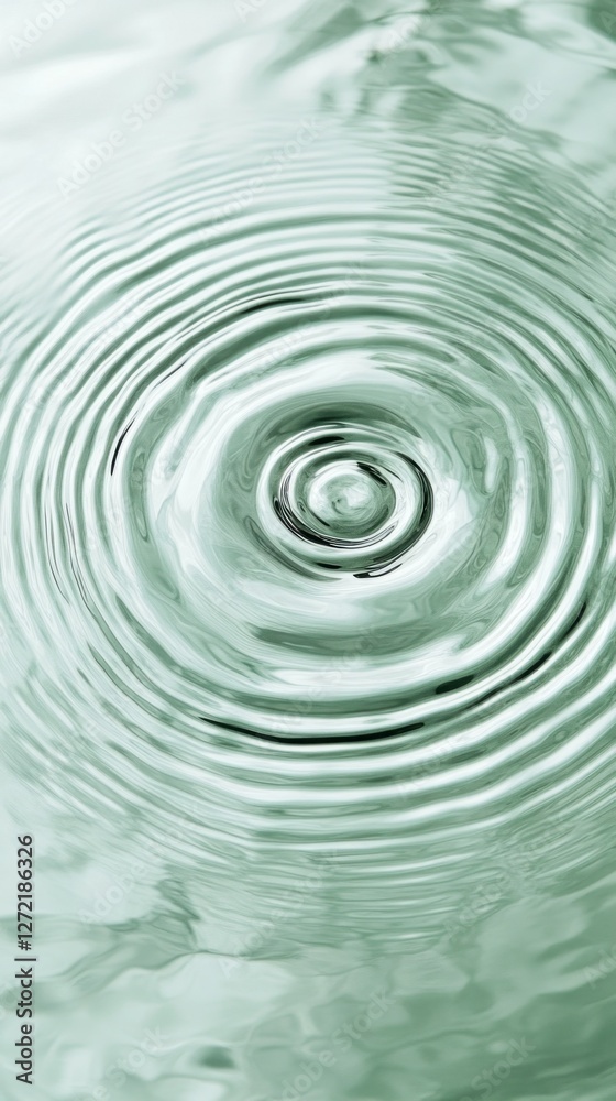Poster soft, light green water reflects delicate ripples, creating a calming visual dance. sunlight casts g