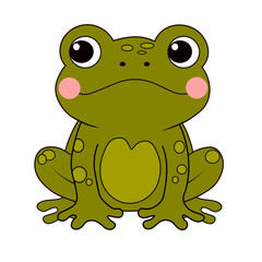 Frog green no background vector image