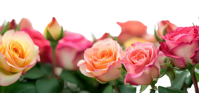 PNG Flying colorful roses border flower petal plant.