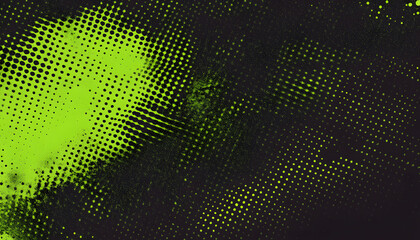 Black and green halftone background with grungy dots