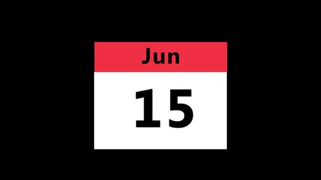 Jun month calender. calender simple icon animation date change time month. Boost your productivity and impress clients with this sophisticated calendar animation.