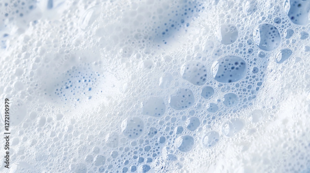 Aufkleber delicate soap foam forms an intricate dance of bubbles, glistening under soft light. the texture evo