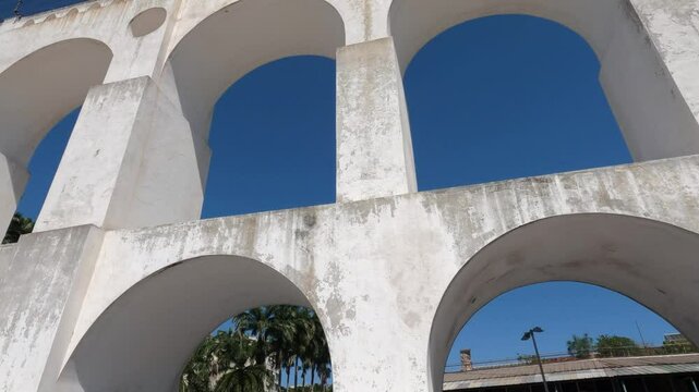Rio de Janeiro - Rio de Janeiro - Brazil - February 16, 2025: Arcos da Lapa, in the center of Rio de Janeiro.