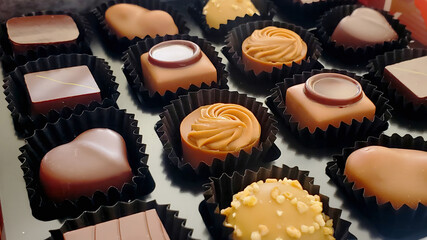 box of chocolates, dessert, candy, swiss chocolate